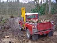  took about 45 minutes to split the 1 cubic meter of logs